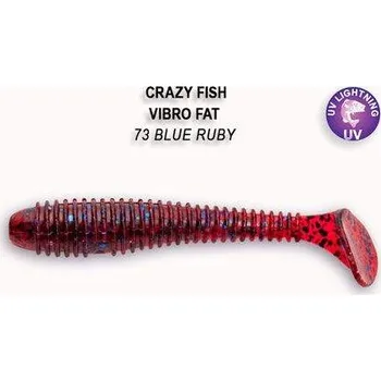 Gumová nástraha Crazy Fish Vibro Fat 7,1cm 73 Blue ruby (5ks)