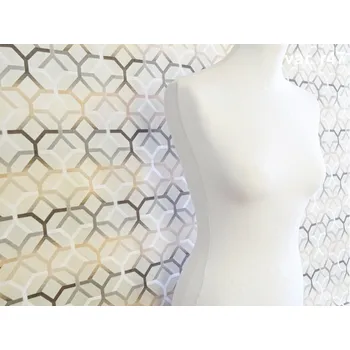 HEDVA ČESKÝ BROKÁT Stylový brokát 160 50749 GEOMETR ecru | R47