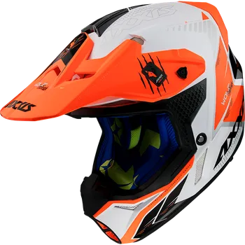 Helma na motorku Motokrosová helma AXXIS WOLF ABS star track a4 lesklá fluor oranžová Velikost: S