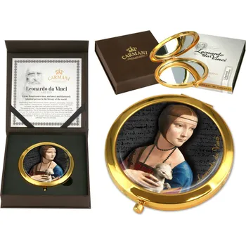 Kosmetické zrcátko Carmani® Carmani - Kosmetické zrcátko Leonardo Da Vinci Lady with an Ermine - 7 cm