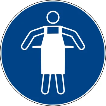 samolepka Podlahová značka – Použij ochrannou zástěru!, 40 cm, PE