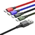 Datový kabel Baseus 4v1 Lightning + USB-C + 2x Micro USB černý