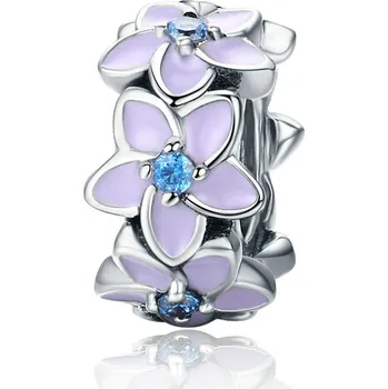 Přívěsek Bamoer stříbrný přívěsek Fialové kvítí