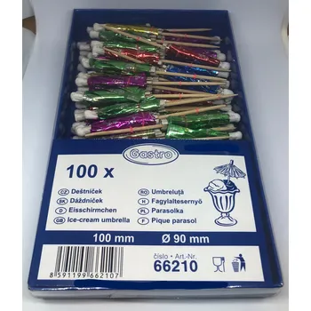 Krabice na pečivo Deštníček do pohárů pr.10cm (cena za 144ks)