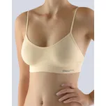 GINA dámské top podprsenkový s úzkými ramínky, úzká ramínka, bezešvé, jednobarevné Bamboo PureLine 07010P tělová M/L