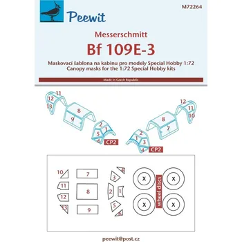 Plastikový model 1/72 Canopy mask Bf 109E-3 (SP.HOB.)