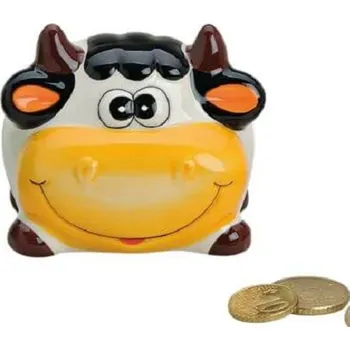 Pokladnička G. Wurm - Keramická pokladnička kravička - Š8 x H7 x V7 cm