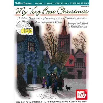 My Very Best Christmas + Audio Online / Bb instruments & piano (17 solos or duets)