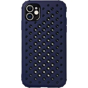 Ochranný kryt s perforací na odvádění tepla pro iPhone 12 mini - tmavě modrý
