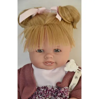 Panenka Realistické miminko - holčička - Daniela se zoubky s culíčky od firmy Lamagik (Realistická miminka ze Španělska)