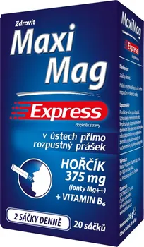 Zdrovit MaxiMag Express Direct hořčík 375 mg + B6 20 sáčků