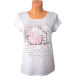 Dámské tričko s květinami Salma Barva: Bílá, Velikost: 44