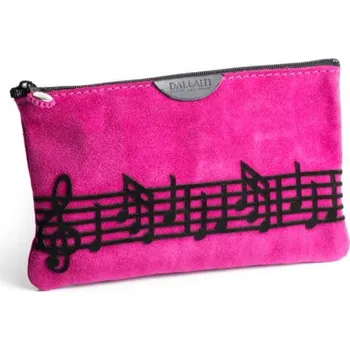 Kosmetická taška Kosmetická taštička PARTITURA, semišová kůže Barva: Růžová