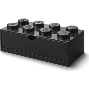 Hračka LEGO stolní box 8 se zásuvkou - černá