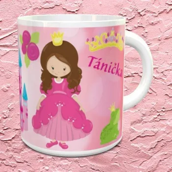 Hrnek se jménem Princezny se zámkem - Modrá / Keramický 0,29 l