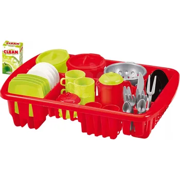 Dětská kuchyňka Sušička nádobí do kuchyně Big Dish Drainer Écoiffier s doplňky 42 dílů od 18 měsíců