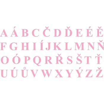 Samolepící dekorace Nabytekmorava Samolepka na zeď PÍSMENA Barva: růžová, Písmeno: N