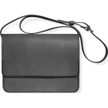 Eggo Du Bois kožená taška přes rameno Šedá