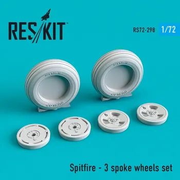 Plastikový model Reskit 1/72 Spitfire - 3 spoke wheels set