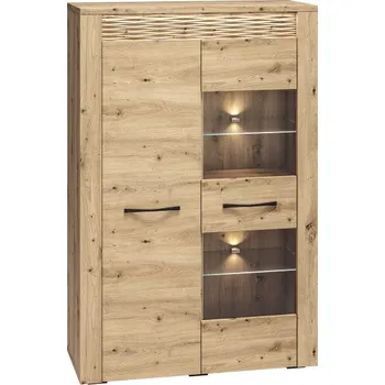 Knihovna ML FURNITURE Vitrína - ARTIS 05, dub artisan