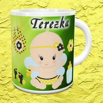 Hrnek se jménem Včelička - Modrá / Keramický 0,29 l