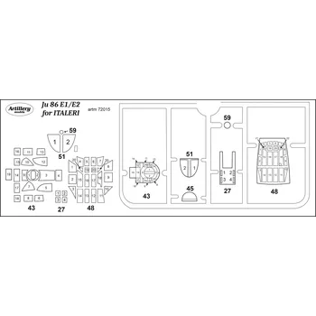 Plastikový model 1/72 Masks for Junkers Ju 86 E1/E2 (ITAL)