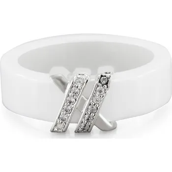 Souprava šperků MPM Prsten z chirurgické oceli Ring 7833, Ceramic, size 50