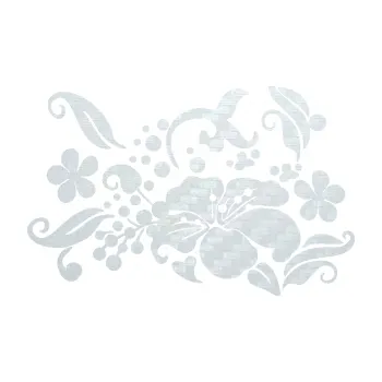 Samolepící dekorace SAMOLEPKA Květina dekor 024 levá (51 - 3D karbon bílý) NA AUTO, NÁLEPKA, FÓLIE, POLEP, TUNING, VLASTNÍ TEXT, TISK, AUTOSAMOLEPKY.cz, POLEPY, OBRÁZEK, LOGO, SAMOLEPKY