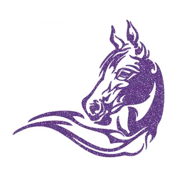 Samolepící dekorace SAMOLEPKA Kůň 085 levá (87 - Ultra Metalic fialová) NA AUTO, NÁLEPKA, FÓLIE, POLEP, TUNING, VLASTNÍ TEXT, TISK, AUTOSAMOLEPKY.cz, POLEPY, OBRÁZEK, LOGO, SAMOLEPKY