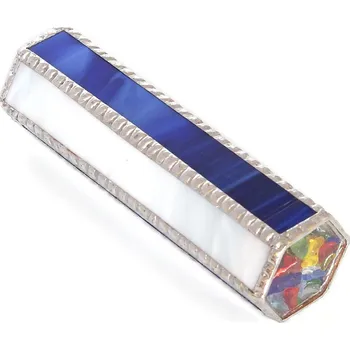 Kaleidoskop Krasohled skleněný modro-bílý