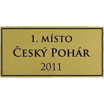 Poháry Bauer Zlatá fólie štítek