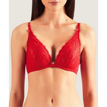 Souprava dámského spodního prádla Podprsenka AUBADE (HK12-03), Velikost 80B, Barva červená