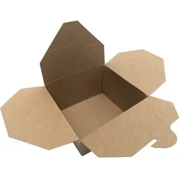 Jednorázové nádobí Menubox Kraft PE, nedělený, 11 x 9,5 x 6,5 cm, 700 ml, 50 ks