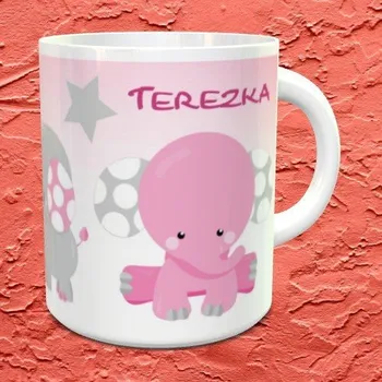 Hrnek se jménem Sloni - Zelená / Keramický 0,29 l