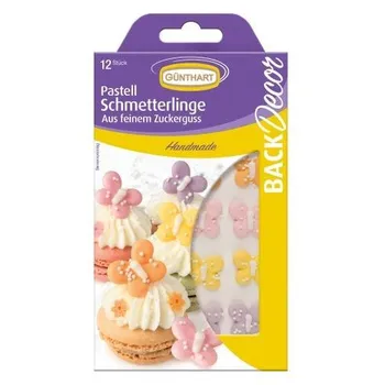 Jedlá dekorace na dort Günthart Cukrová dekorace motýlci 12 ks