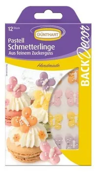 Jedlá dekorace na dort Günthart Cukrová dekorace motýlci 12 ks
