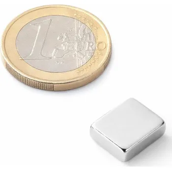 Dekorativní magnet SOLLAU Neodymový magnet hranol 12x10x4 mm, N38, poniklovaný