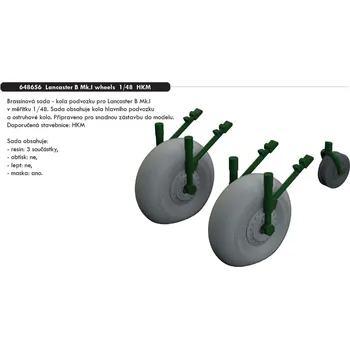 Plastikový model Eduard 1/48 Lancaster B Mk.I wheels (HKM)