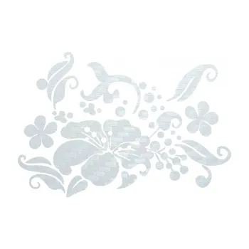 Samolepící dekorace SAMOLEPKA Květina dekor 024 pravá (51 - 3D karbon bílý) NA AUTO, NÁLEPKA, FÓLIE, POLEP, TUNING, VLASTNÍ TEXT, TISK, AUTOSAMOLEPKY.cz, POLEPY, OBRÁZEK, LOGO, SAMOLEPKY