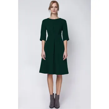 Dámské šaty Elegantní šaty s rozšířenou spodní části SUK122 Barva: Zelená, Velikost: 2XL