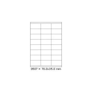 Speciální papír Etikety S 70,0x35,0mm, 24 etiket x 100 archů, R01000507