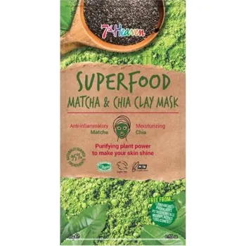 Pleťová maska 7th Heaven Superfood jílová maska Matcha & Chia 10g