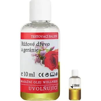 Masážní přípravek Spitzner Masážní olej Wellness Růžové dřevo - Geránie, 10 ml - testovací balení