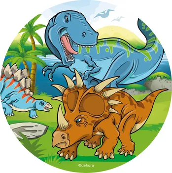 Jedlá dekorace na dort Dekora Jedlý papír dinosauři 20 cm