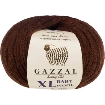 Příze Příze Baby Wool XL 807 tmavě hnědá Gazzal
