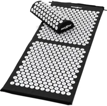 Masážní přístroj MAXXIVA Masážní akupresurní podložka s polštářkem velká, 130x50 cm, černá