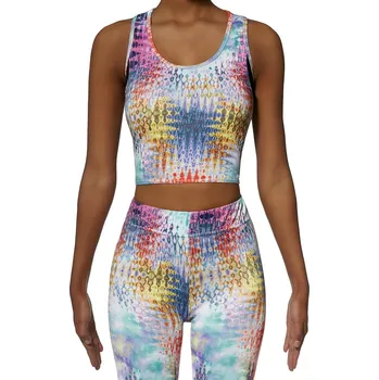 Glara Sportovní barevný crop top 672582