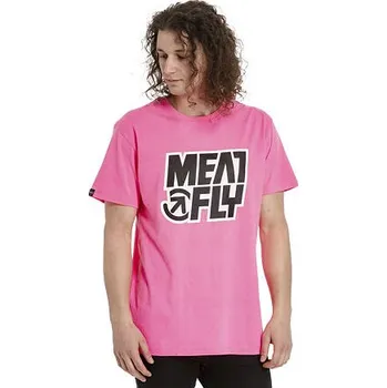 Meatfly pánské tričko Repash Neon Pink | Růžová | Velikost XL | 100% bavlna