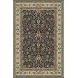 Kusový koberec vlněný Agnella Isfahan Klimene Granat Modrý Rozměr: 240x340 cm