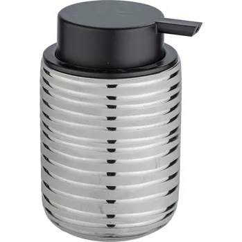 Mýdlenka Dávkovač tekutého mýdla VILALBA, keramika, stříbro, 280 ml, Wenko